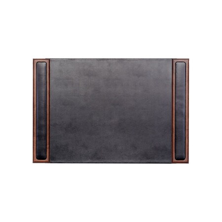 Dacasso Walnut & Leather 25.5" x 17.25" Side-Rail Desk Pad PR-8402